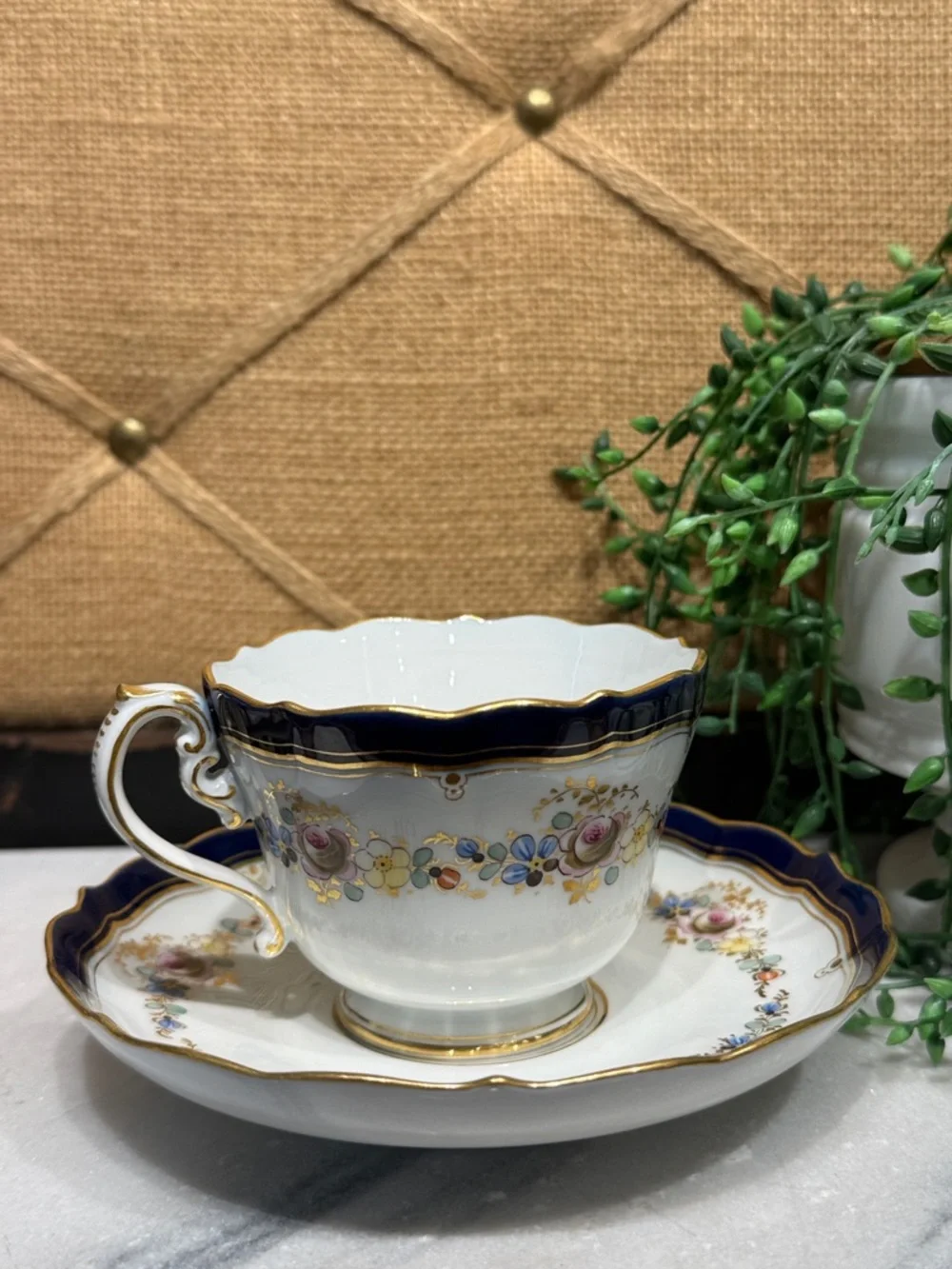 Vintage Meissen cup and saucer